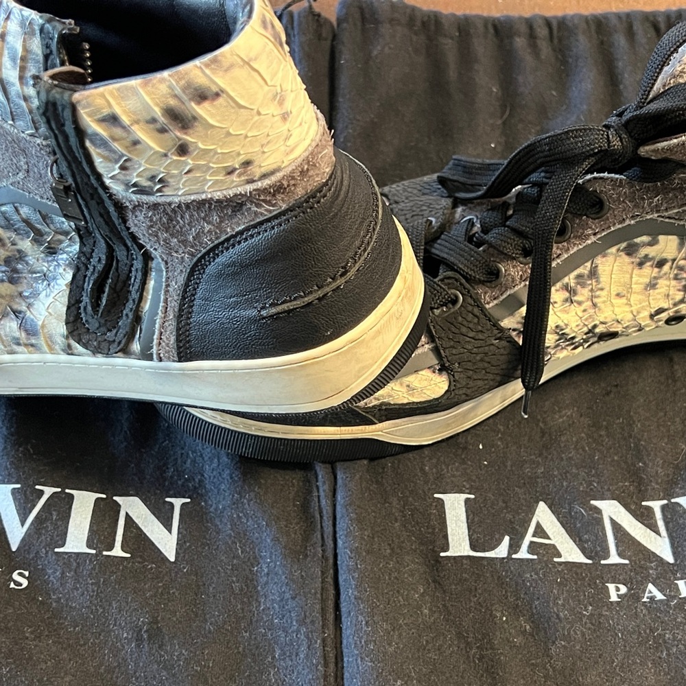 Lanvin snakeskin sneakers
